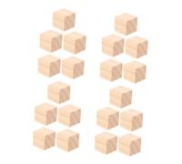 NOLITOY 20pcs Unfinished Wood Cubes Small Square Blocks for DIY Crafts Educational Stacking Preschool Learning Natural Wooden Manipulatives