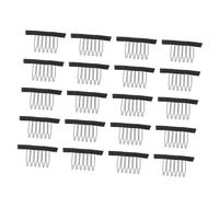 NOLITOY 20pcs Wig Clips Combs Teeth Hair Accessories Black Steel Cloth Fasten Hats Easy to Sew for Personal and Professional Use