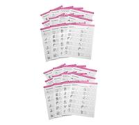 NOLITOY 24 Sheets Nail Art Practice Book for Beginners Each White Manicure Training Tool with Various Patterns for Finger Nail Art Techniques and Design Practice