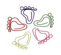 NOLITOY 24Pcs Cute Little Feet Paper Clips Creative Photo Clips Strong Metal Note for Party Office School Document Organization Random Color