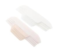 NOLITOY 24pcs Disposable Hat Liners Pad with Sweat Absorption and Close Fit Features, Non-woven Fabric and Pe Material, Curve Shape Design for Intimate Appointments and Public Speaking