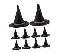 NOLITOY 24Pcs Mini Small Witch Hats for Halloween Party Decorations Handmade Doll Hat Accessories for Dollhouses DIY Craft Supplies for Festive Decor and Crafting