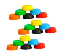 NOLITOY 24pcs Reptile Feeding Bowls and Water Bowls Set Silicone Small Pet Feeding Cups Shallow Wide Rim Colorful for Lizards Turtles Bearded Dragons