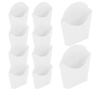 NOLITOY 24pcs White Paperboard Snack Containers Grease-proof French Fry Holders for Fast-casual Restaurant on The Go Use