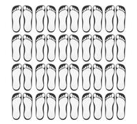NOLITOY 25 Pairs Disposable Spray Tan Foot Covers High Adhesion for Even Tanning Stick-on Tanning Soles and Foot Stickers Black and White Cardboard Pads and Home Use