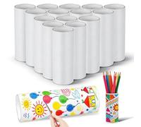 NOLITOY 25pcs White Cardboard Tubes for Crafts 4cm Diameter X 10cm Height round Craft Rolls DIY Paper Tubes for Painting Drawing for Boys