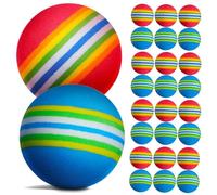 NOLITOY 26 Pcs Portable Golf Practice Balls EVA Soft Grass Rolling Training Balls for Indoor Outdoor Lawn Garden Bright Colorful Lightweight for Pets