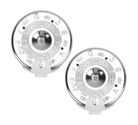 NOLITOY 2Pcs 13-Hole Pitch Pipe Tuner Set for Guitar Bass Violin, Multi-Tone Musical Instrument Tuning Device with F-F and C-C Key for Musicians and Singers
