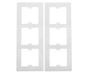 NOLITOY 2pcs 86 Type Triple Gang Rocker Outlet Switch Plate Cover White Wall Socket Box Receptacle Electrical Outlet Wall Plate for Home and Office