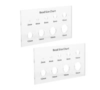 NOLITOY 2pcs Acrylic Bead Sizer Measuring Tool with 2-18mm Bead Size Guide for Jewelry Making and Crafting - Mini Circular Caliper for Bracelets and Rhinestone Measurement