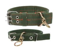 NOLITOY 2Pcs Adjustable Canvas Sheep Collars for Livestock Green Safety Neckbands with Design Comfortable and Practical Animal Husbandry Supplies