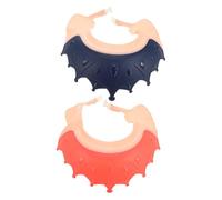 NOLITOY 2pcs Adjustable Shower Cap Soft Hair Washing Visor Hat for Years Dual-use Bath and Sun Protection Lightweight Plastic Eye Ear Shield