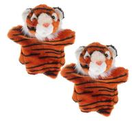 NOLITOY 2pcs Animal Hand Puppets, Plush Interactive Storytelling, Language Training Educational Puppets for Early Childhood Learning and Parent Play