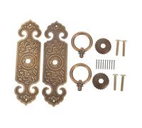 NOLITOY 2pcs Antique Style Cabinet Handle Copper Door Pull Handles for Wardrobe Drawer Furniture Replacement with Screw Installation for Chinese Style Cupboard and Closet