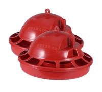 NOLITOY 2pcs Automatic Chick Water Drinker Small Poultry Drinking Bowl for Farm Use Red Float Valve Feeding Cups Suitable for Backyard Chicken and Bird Care