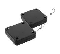 NOLITOY 2pcs Automatic Sliding Screen Door Closer Silent No-Drill Wall Mount Mechanism with Iron Pull Cord for Bathroom Bedroom Office Quiet Soft Close Device for Home and Commercial Use