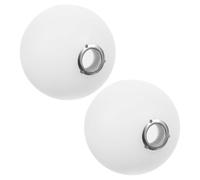 NOLITOY 2pcs Ball Lamp Shade Wall Sconce Lampshade Light Bulb Covers 100mm Plastic Shatterproof Soft Lighting Elegant Stylish White for Bedrooms and Dining Rooms