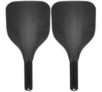 NOLITOY 2pcs Barber Shield, Hair Spray Plastic Protector Masks Black Reusable Hairspray Shield Haircut Cover for Hair Salon Hairdressing Makeup