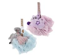 NOLITOY 2pcs Bath Loofah Shower Ball for Boys and Girls Adults Body Exfoliating Clean Bath Ball for Bathroom Use