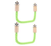 NOLITOY 2pcs Bird Rope Perches for Parrots and Budgies Cotton Hanging Standing Rods Cage for Chewing Playing and Exercising to Birds Easy to Fix Cage Green