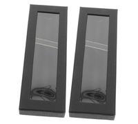 NOLITOY 2pcs Black Pen Boxes Empty Ribbon Drawer-Style Fountain Pen Case Packaging for Collectors and Office Use, 17.5x6x2.2cm Present Boxes for Writing Accessories