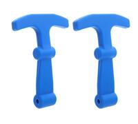 NOLITOY 2pcs Blue T-shaped Rubber Cooler Latch Replacement for Outdoor Camping Freezer Chest Fit Heavy-duty Door Handle Latch with Secure Seal and Easy Installation