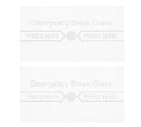 NOLITOY 2pcs Break Glass Fire Alarm Switch Cover High-Temperature Resistant Heatproof Emergency Fire Safety Replacement Glass for Manual Call Point