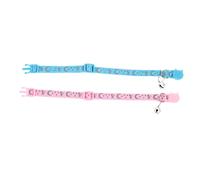 NOLITOY 2Pcs Breakaway Cat Collars Reflective Design Lightweight and Stylish for Cats Includes Pink Sky Blue Colors for Comfort and Safety