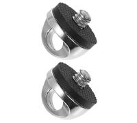 NOLITOY 2pcs Camera Neck Strap Screw with Silicone Washer 1/4" Mounting Rings for Dslr Fixing Accessories