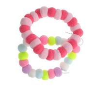 NOLITOY 2pcs Cat Dog Plush Ball Collar Soft Elastic Necklace Comfortable Fit for Daily Wear Party Costume Festival Decoration Random Color