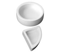 NOLITOY 2pcs Ceramic Reptile Feeding Bowl Stable Water and Food Basins for Lizards Geckos Spiders Tortoise Habitat Accessories White Medium Round Design