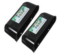 NOLITOY 2pcs Chicken Feeder Trough for Feeding Poultry Large Capacity Black Pp Material Wear Resistance Break Resistance Farm Livestock Use