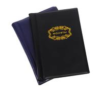 NOLITOY 2pcs Coin Collecting Organizer Album with PU Cover Transparent Coin Holder Storage Book for Collectors Portable and Flexible Capacity for Efficient Display and Easy Access