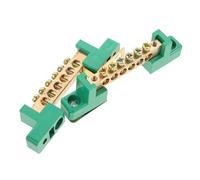 NOLITOY 2Pcs Copper Ground Bus Bar 6-Terminals Electrical Connecting Block Grounding Strip for Distribution Box Wiring Terminal Block Industrial Use