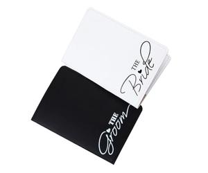 NOLITOY 2pcs Couples Passport Holder Leather Travel Pouch for Packing Air Tickets Organizer Lock Compatible