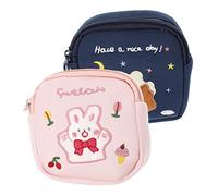 NOLITOY 2pcs Cute Sanitary Napkin Storage Bag Washable Period Pouch for Girls and Women Portable and Stylish Travel Organizer for Pads and Accessories Bear Dark