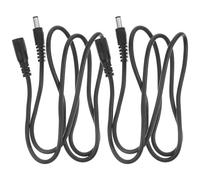 NOLITOY 2pcs Dc Male Female Power Extension Cable PVC Jacketed Copper Wire for Router Camera Security System Anti-bending Design Lightweight Portable Power Cord Adapter