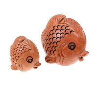 NOLITOY 2Pcs DIY Wooden Carving Fish Pendants for Bracelet Making Handwoven Jewelry Accessories with Realistic Design Creative Craft Charms for Fishing Lovers and Custom Necklace Anklet
