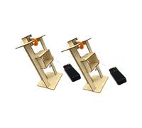 NOLITOY 2pcs DIY Wooden Elevator Science Kit for Stem Educational Puzzle Mechanical Assembly Enhancing Logical Thinking and Problem-solving Skills for Boys