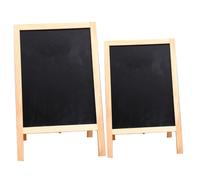 NOLITOY 2pcs Double Sided Writing Board Wooden Chalkboard and Erasable Whiteboard Foldable Freestanding Reusable Answer Board for S Drawing and Learning Activities