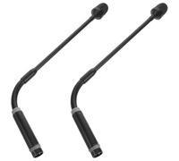 NOLITOY 2pcs Dynamic Gooseneck Microphone with Flexible Metal Tube and 3 Pin Male Xlr Connector, Portable and Compatible for Conference Microphone Systems, Stage Equipment, Announcements,