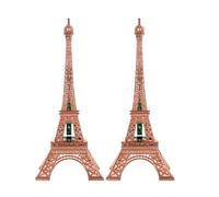 NOLITOY 2pcs Eiffel Tower LED Desk Decoration with Luminous Zinc Alloy and Plastic Material, Chic Night Light Figurines for Home Decorative Styles, Create Warm and Pleasant Atmosphere