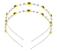 NOLITOY 2pcs Elegant Sunflower Hair Hoop Lightweight Thin Headbands for Women and Chic Floral Headdress with Delicate Design Comfortable and Stylish Accessories