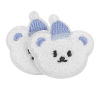 NOLITOY 2pcs Embroidery Patches Cartoon Animal Design Felt Appliques Three-Dimensional Bear and Rabbit Shapes Assorted Color Easy to Use Decoration for Items You Want to Decorate