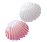 NOLITOY 2pcs Emulation Shell Photography Props Chic Plastic Shell Adornment Storage Box with Solid Workmanship and Wonderful Texture Feeling for Decorating Office Desktop and Home