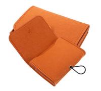 NOLITOY 2Pcs Essential Oil Storage Case Portable Organizer Pouch with Buckle Closure Small Travel Bag for Bottles Convenient Carrying and Daily Use Elegant Brown Felt Design