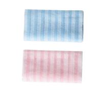 NOLITOY 2pcs Exfoliating Body Scrub Towels Double-sided Polyester Bathing Towels Deep Cleaning Promotes Blood Circulation Blue Pink Travel Shower Back Scrubber