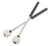 NOLITOY 2pcs Felt Drum Sticks with Stainless Steel Handle, Comfortable Using Feeling and Hand Fatigue, Professional Percussion Instrument Accessories for Drum Playing