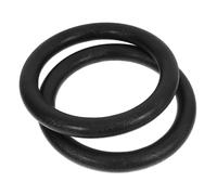 NOLITOY 2PCS Fitness Rings for Strength Training Black Abs Plastic Gymnastic Rings for Full Body Workouts Core and Upper Body Muscle Building Easy Height Setup for Cross-training Exercises