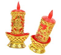 NOLITOY 2pcs Flameless LED Candle Lights Small Dragon Phoenix Design for Buddhist Hall Decoration Safe No-drip Electronic Candle Lamps for Votive Use and Peaceful Atmosphere Creation